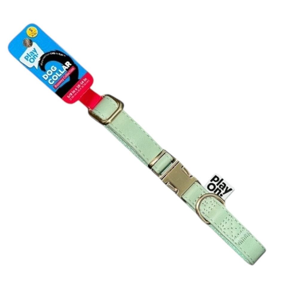 PLAY ON Dog collar mint green nwt size small 8”-12” collar